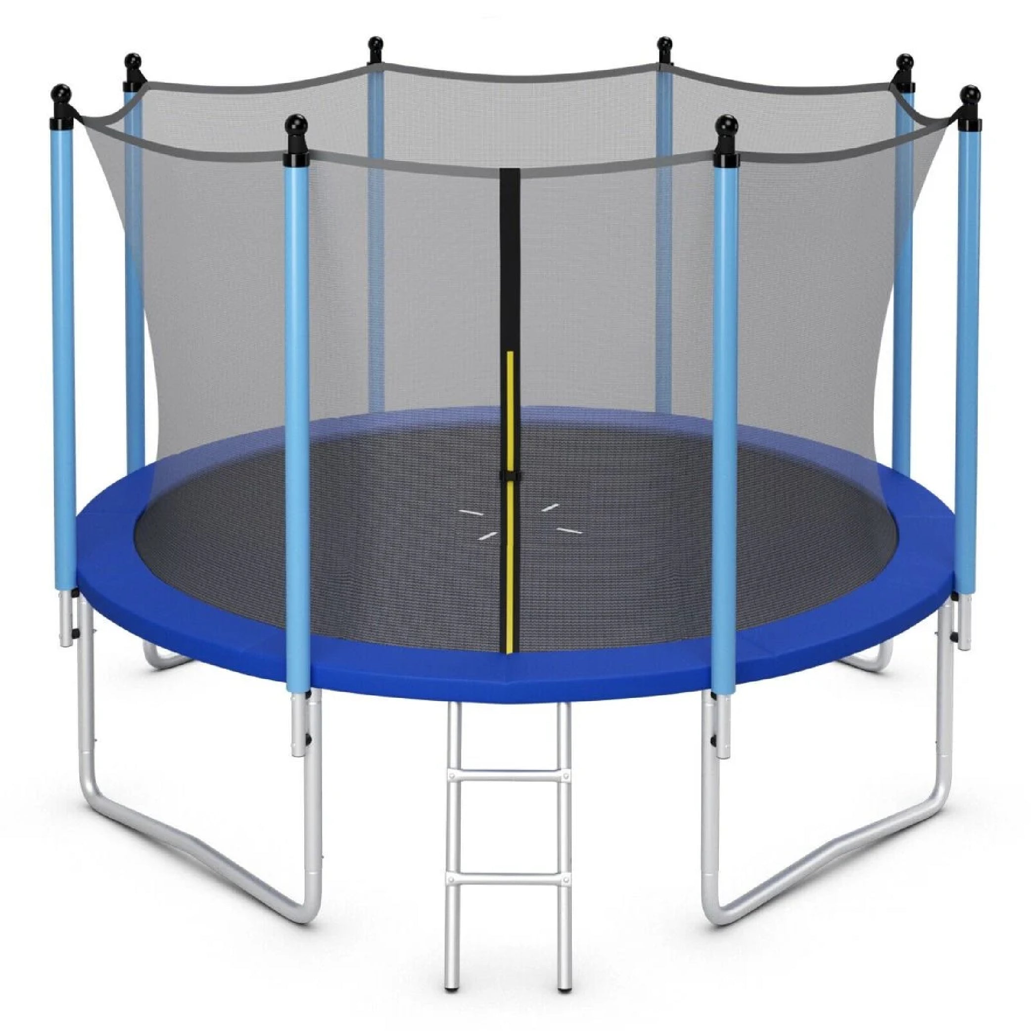 8/10/12FT Outdoor Trampoline with Enclosure Net and Ladder